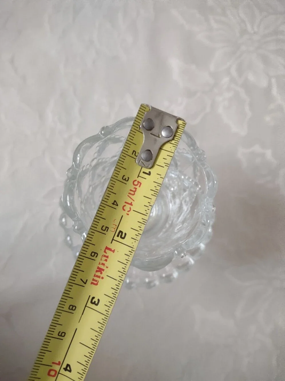 Fairy Lamp Footed Base And Scalloped Diamond Cut Dome